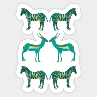 Teal and Gold Savanna Sticker